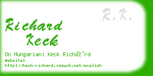 richard keck business card